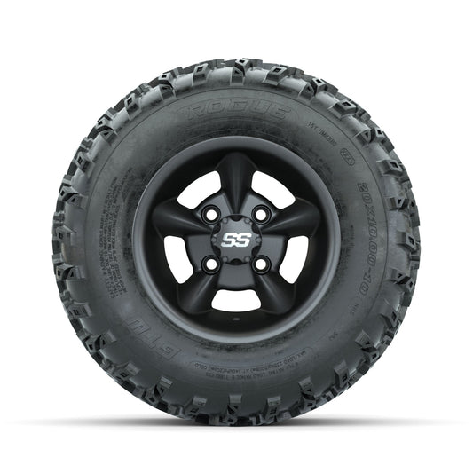 GTW Godfather Matte Grey 10 in Wheels with 20x10.00-10 Rogue All Terrain Tires Full Set