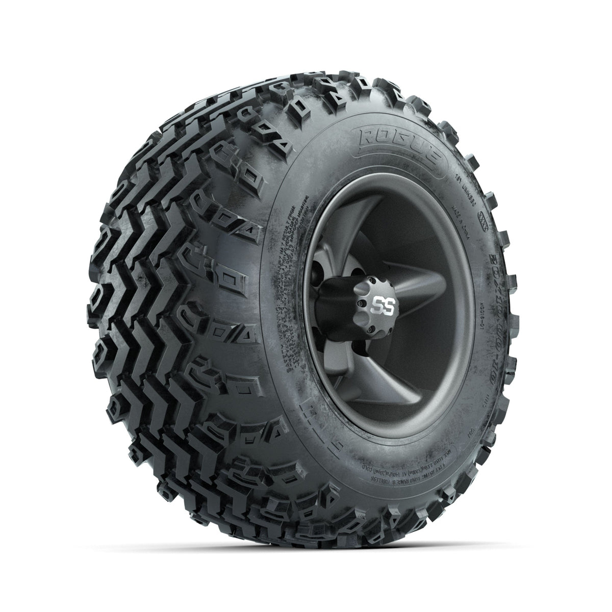 GTW Godfather Matte Grey 10 in Wheels with 20x10.00-10 Rogue All Terrain Tires Full Set