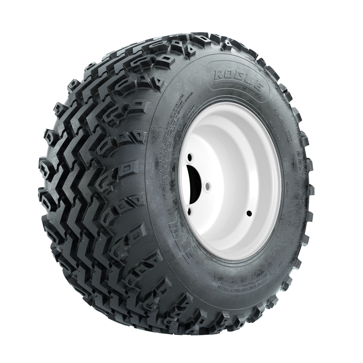 GTW Steel White 10 in Wheels with 22x11.00-10 Rogue All Terrain Tires Full Set