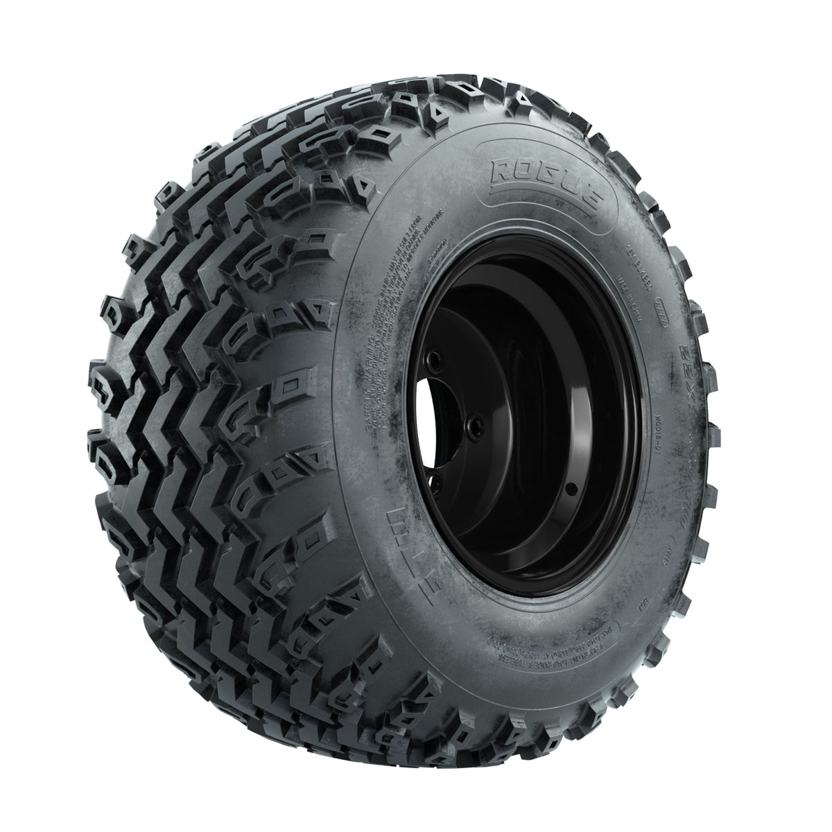 GTW Steel Black 10 in Wheels with 22x11.00-10 Rogue All Terrain Tires Full Set