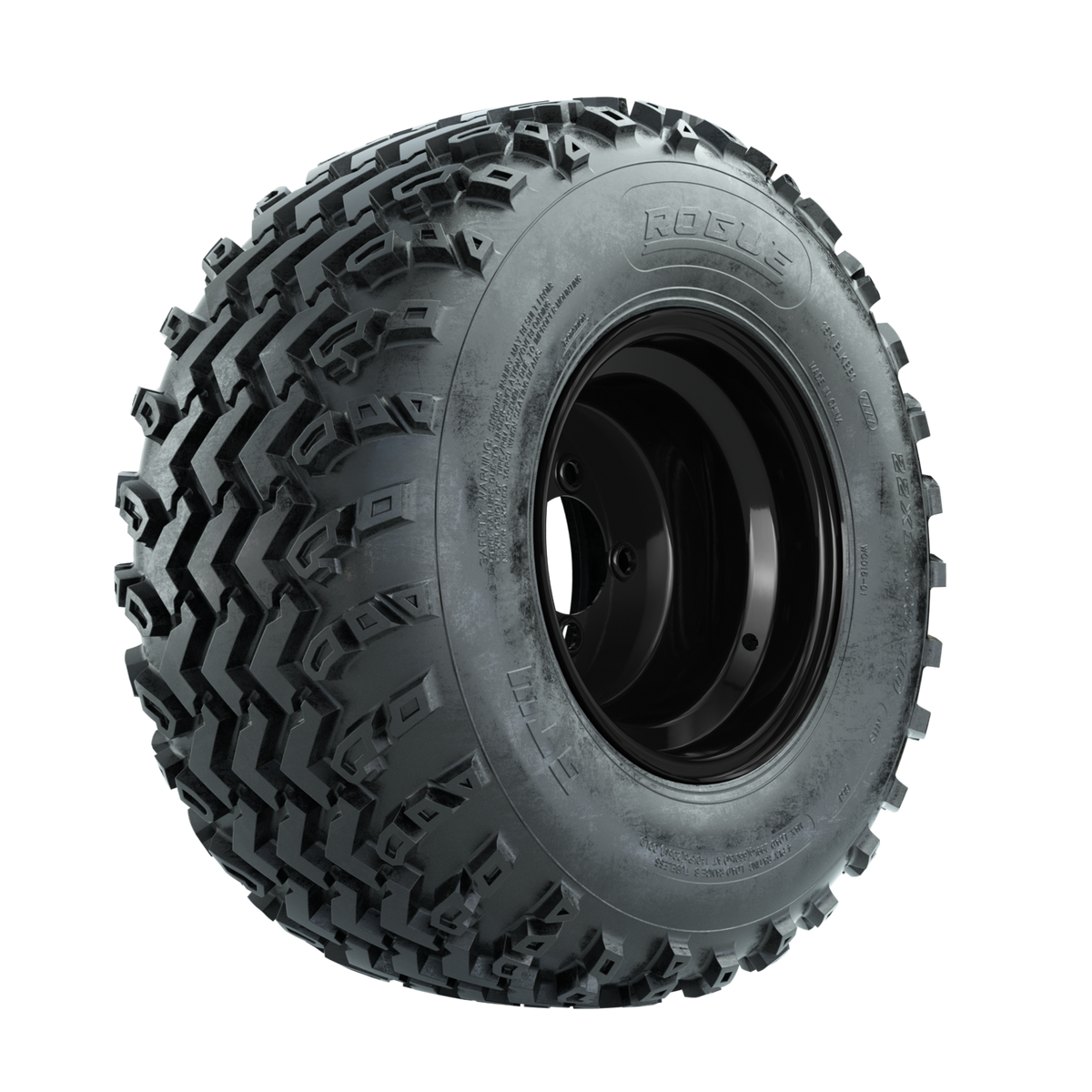 GTW Steel Black 10 in Wheels with 22x11.00-10 Rogue All Terrain Tires Full Set
