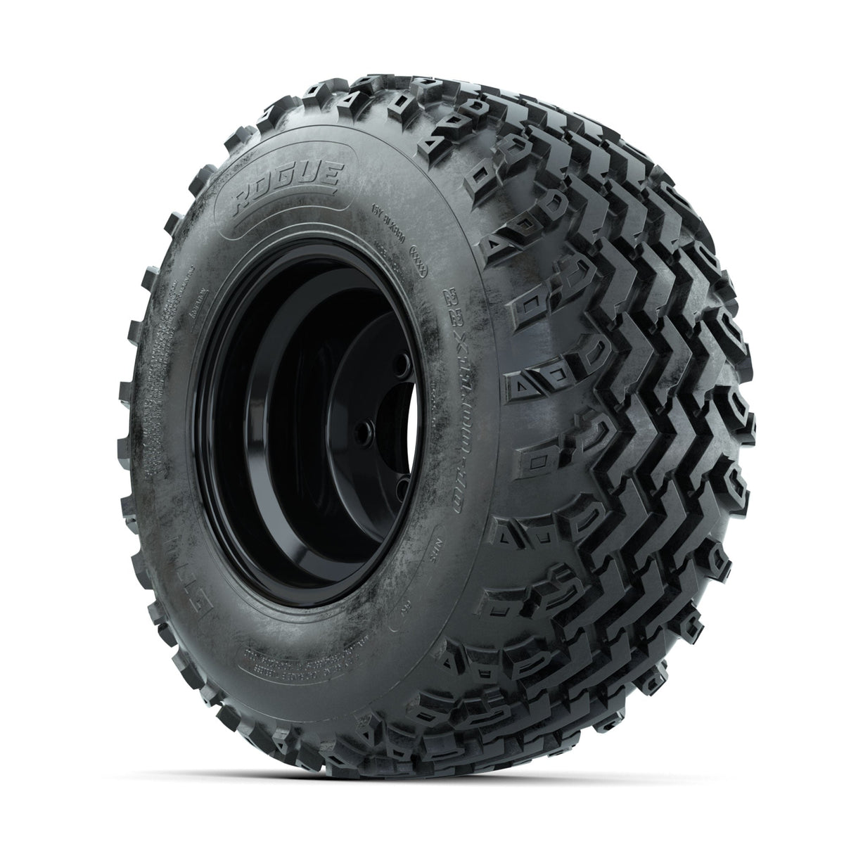 GTW Steel Black 10 in Wheels with 22x11.00-10 Rogue All Terrain Tires Full Set