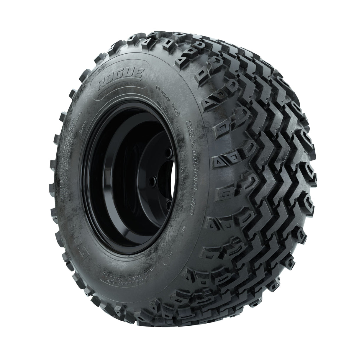 GTW Steel Black 10 in Wheels with 22x11.00-10 Rogue All Terrain Tires Full Set
