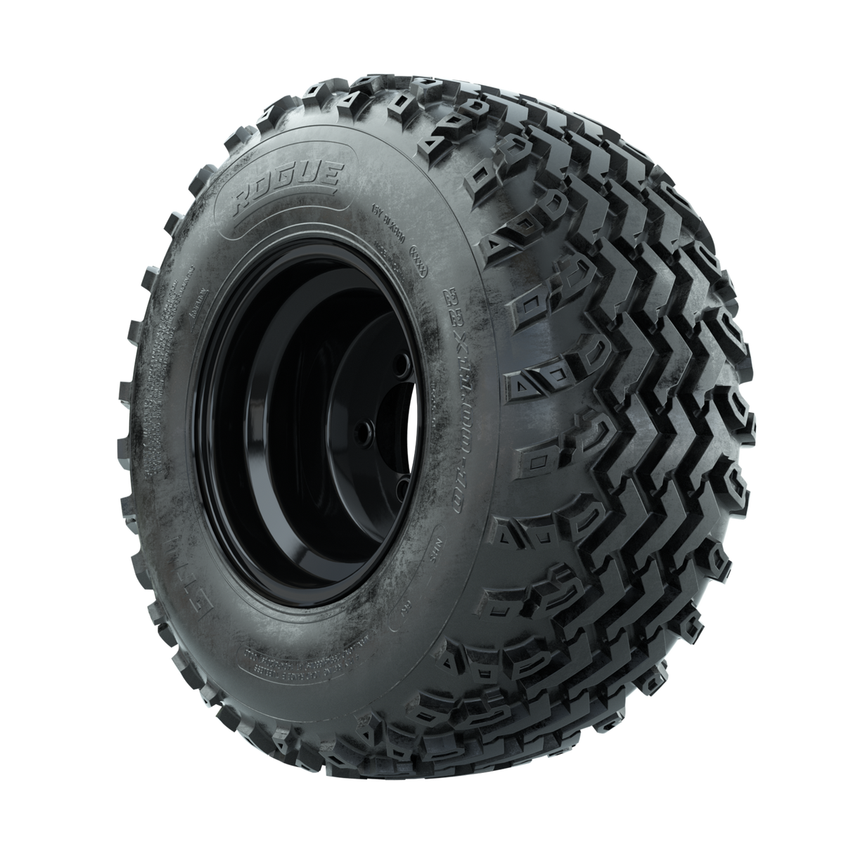 GTW Steel Black 10 in Wheels with 22x11.00-10 Rogue All Terrain Tires Full Set