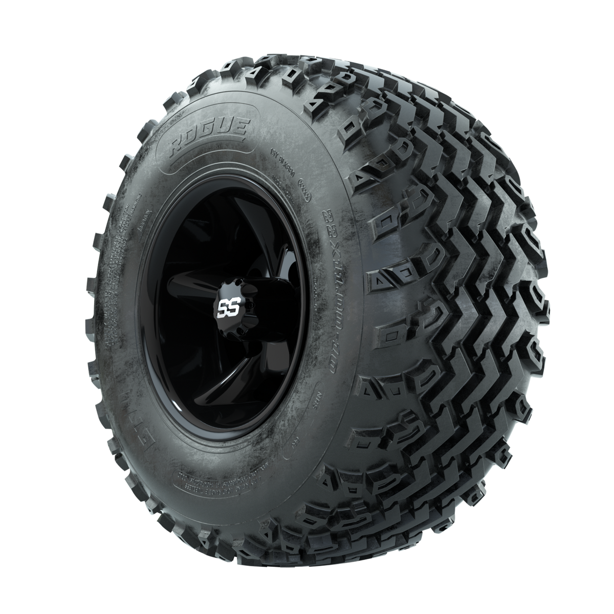 GTW Godfather Black 10 in Wheels with 22x11.00-10 Rogue All Terrain Tires Full Set