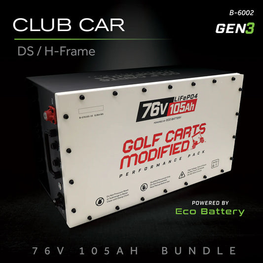 Eco Battery 76V 105Ah Lithium Golf Cart Battery Bundle - Club Car DS A-Frame Gen3
