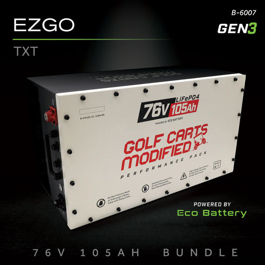 EZGO TXT 76V Lithium Battery – Eco Battery 76V 105Ah LiFePO4 Gen3 | Lifetime Warranty