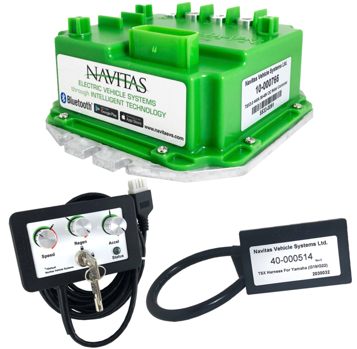 Navitas 440-Amp 48V Controller Kit for Yamaha G19 & G22 (1996–2007) – Bluetooth + OTF Programmer