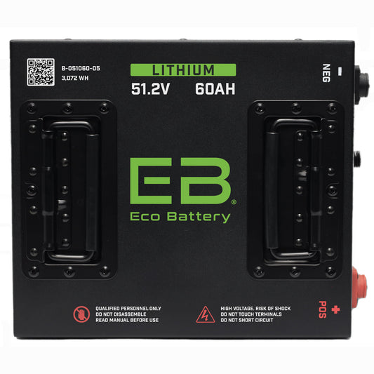 Eco Battery 51V 60Ah Lithium Golf Cart Battery Only - Cube Style (Battery Only, No Accessories)