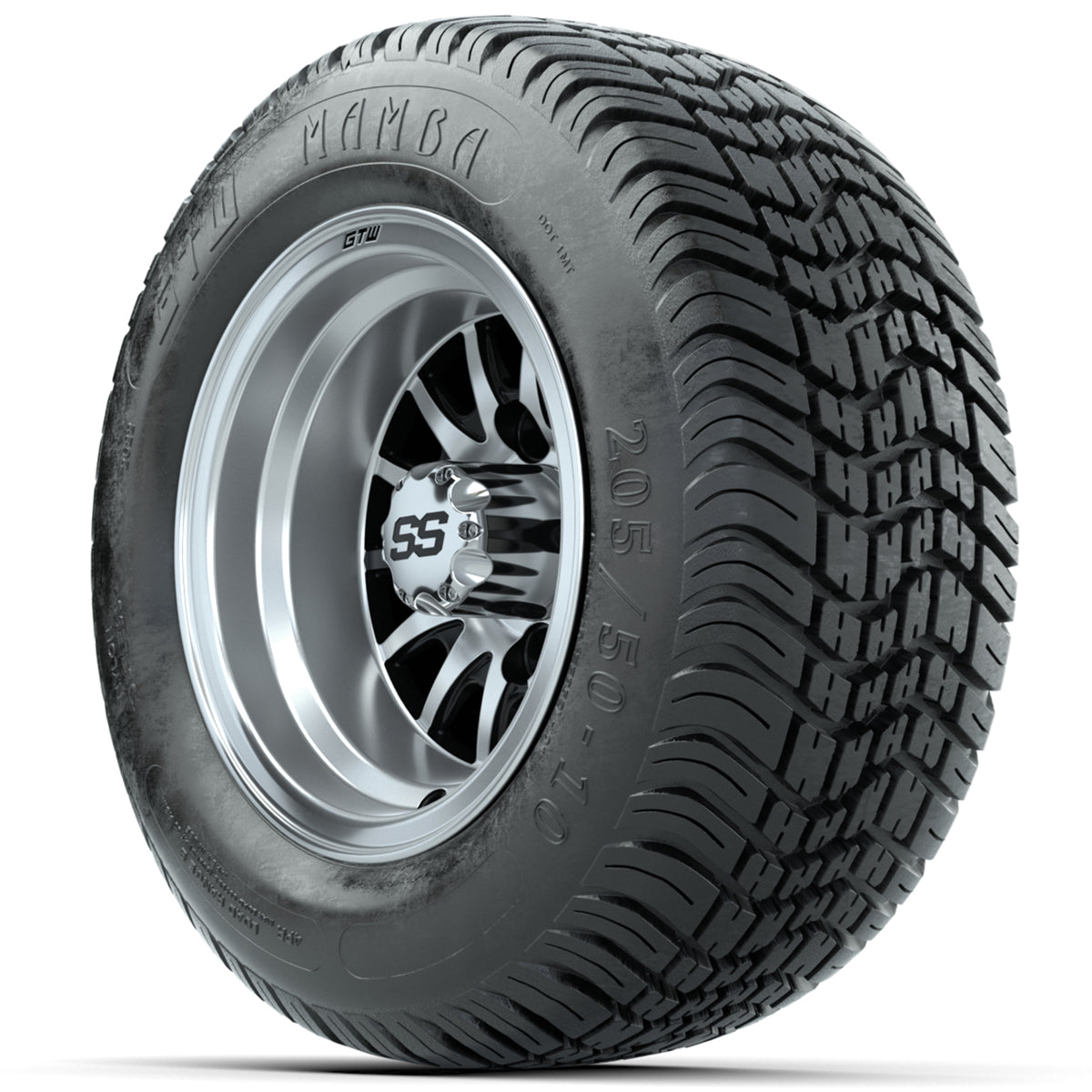 Set of (4) 10" GTW Medusa Wheels with 205/50-10 Mamba Street Tires