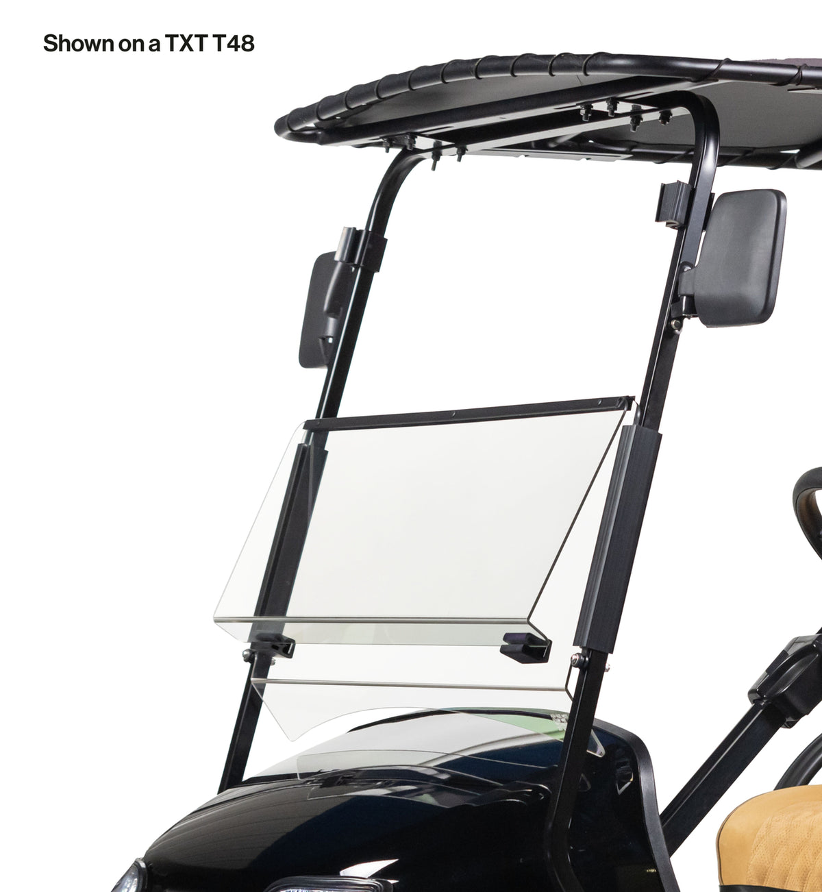 Clear DOT AS5 Folding Windshield for Street Legal Golf Carts | Choose Your Model