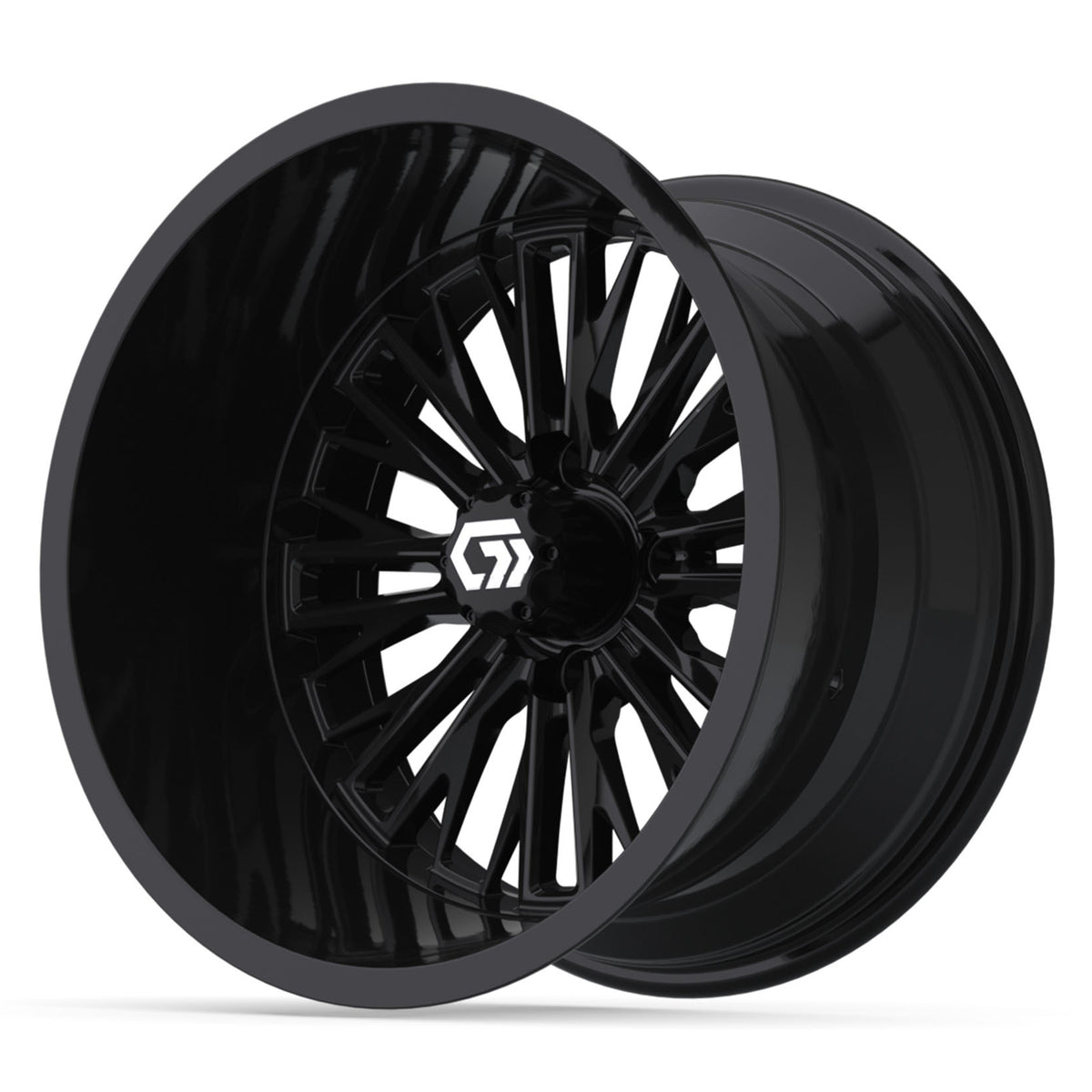GTW Viper Gloss Black 15" Golf Cart Wheel