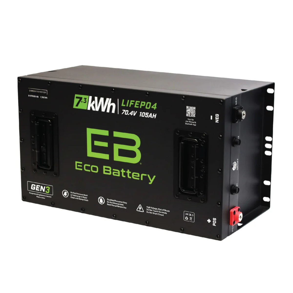 Eco Battery 70V 105Ah Lithium Golf Cart Battery Only - Gen3 (Battery Only, No Accessories)