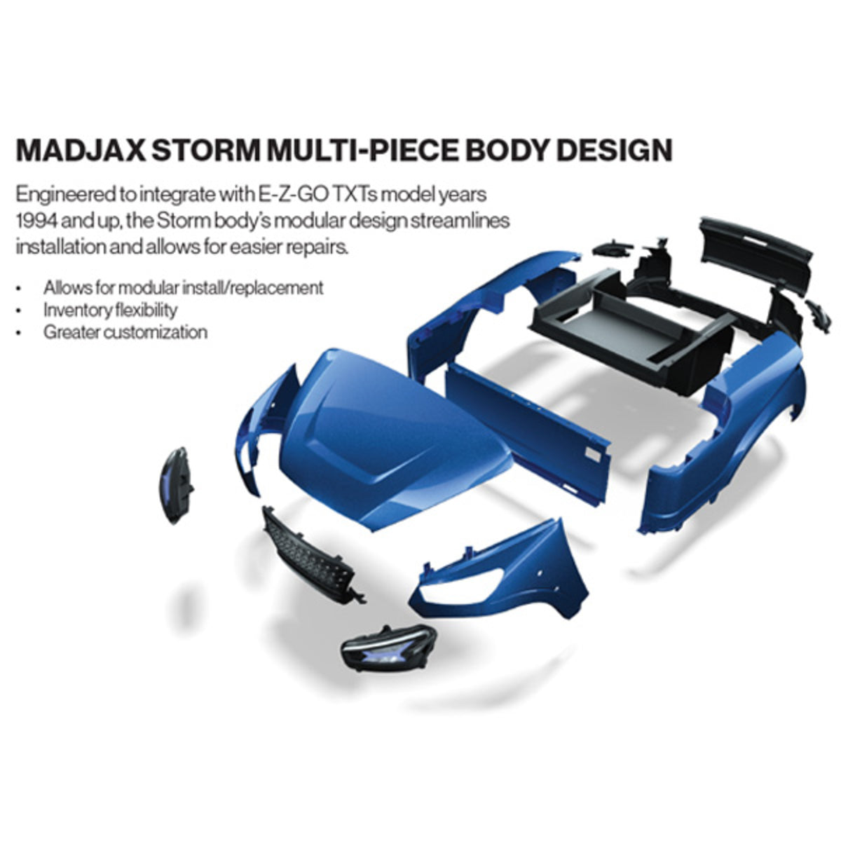 MadJax Storm Full Body Kit – Sea Storm | E-Z-GO TXT ('94–Current)