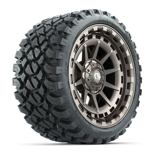 GTW Barricade Satin Bronze 15" Wheels with 23x10-R15 Nomad All-Terrain Tires - Set of 4