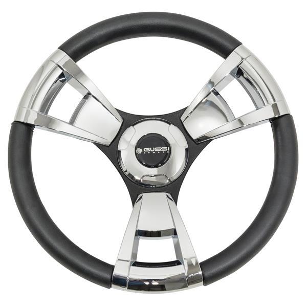 Gussi Italia® Model 13 Steering Wheel – EZGO TXT & RXV Black & Chrome