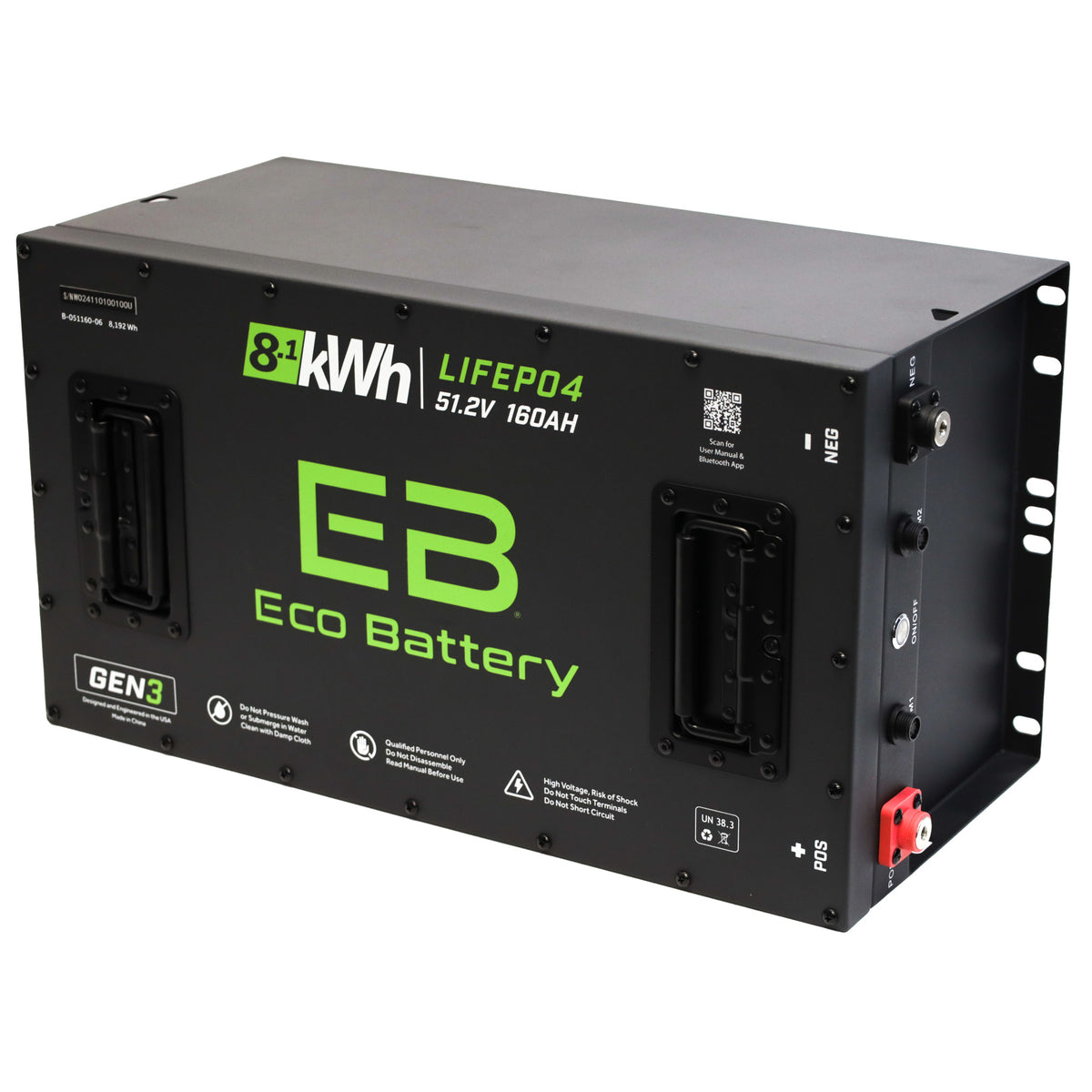 Club Car Precedent 09-Up/Onward/Tempo Eco Lithium 51.2V 160Ah GEN3 Battery Bundle 10 year warranty