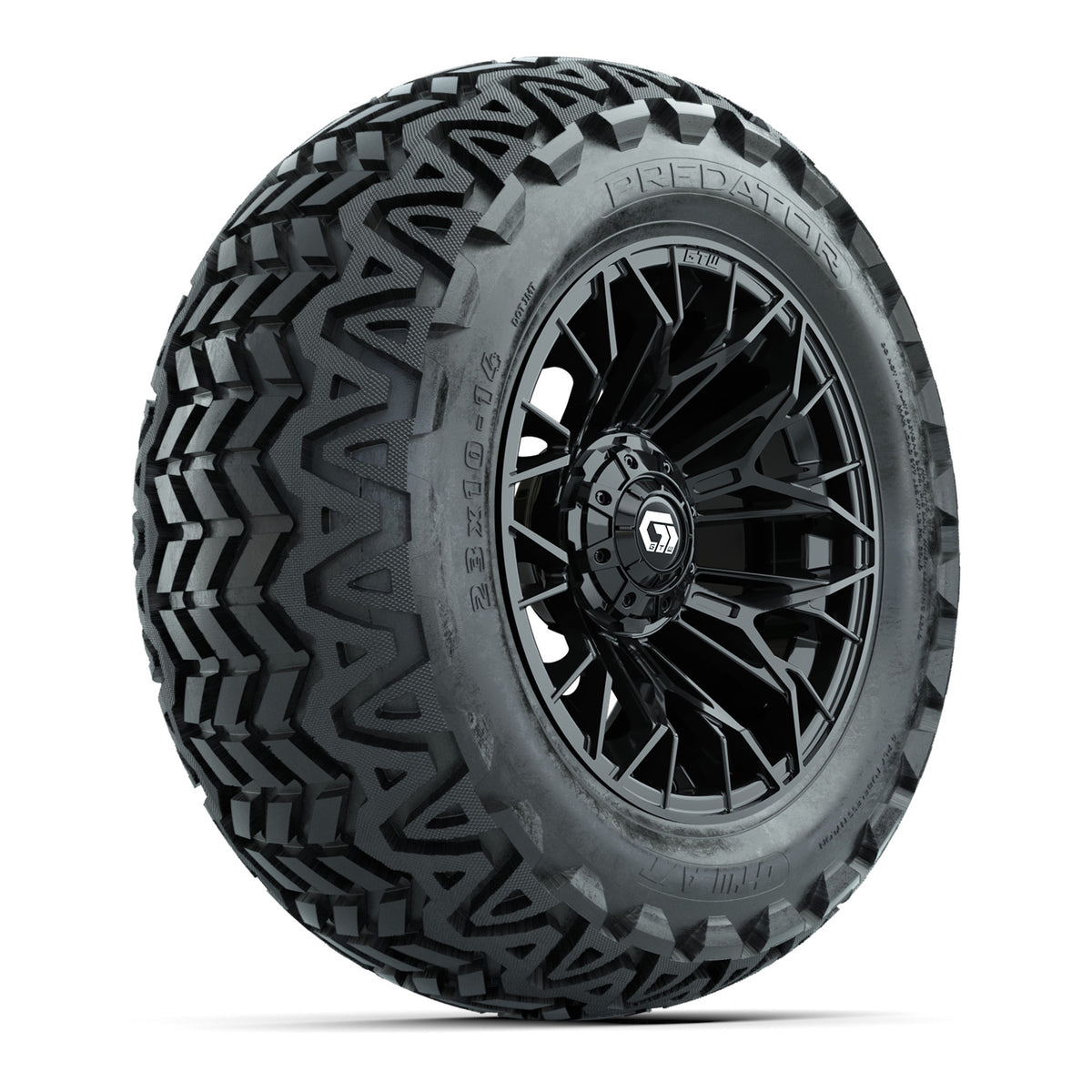 Set of (4) 14" GTW® Stellar Black Wheels with 23x10-14 Predator All-Terrain Tires