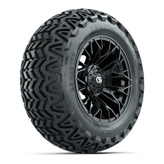 Set of (4) 14" GTW® Stellar Black Wheels with 23x10-14 Predator All-Terrain Tires