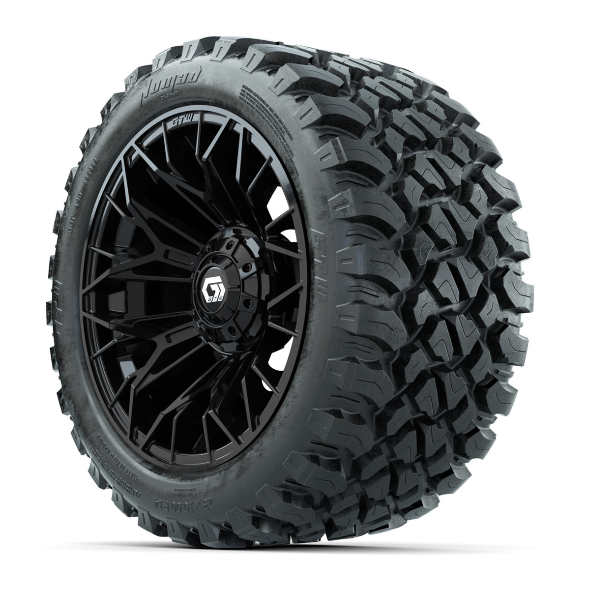 Set of (4) 14" GTW® Stellar Black Wheels with 23x10-R14 Nomad All-Terrain Tires