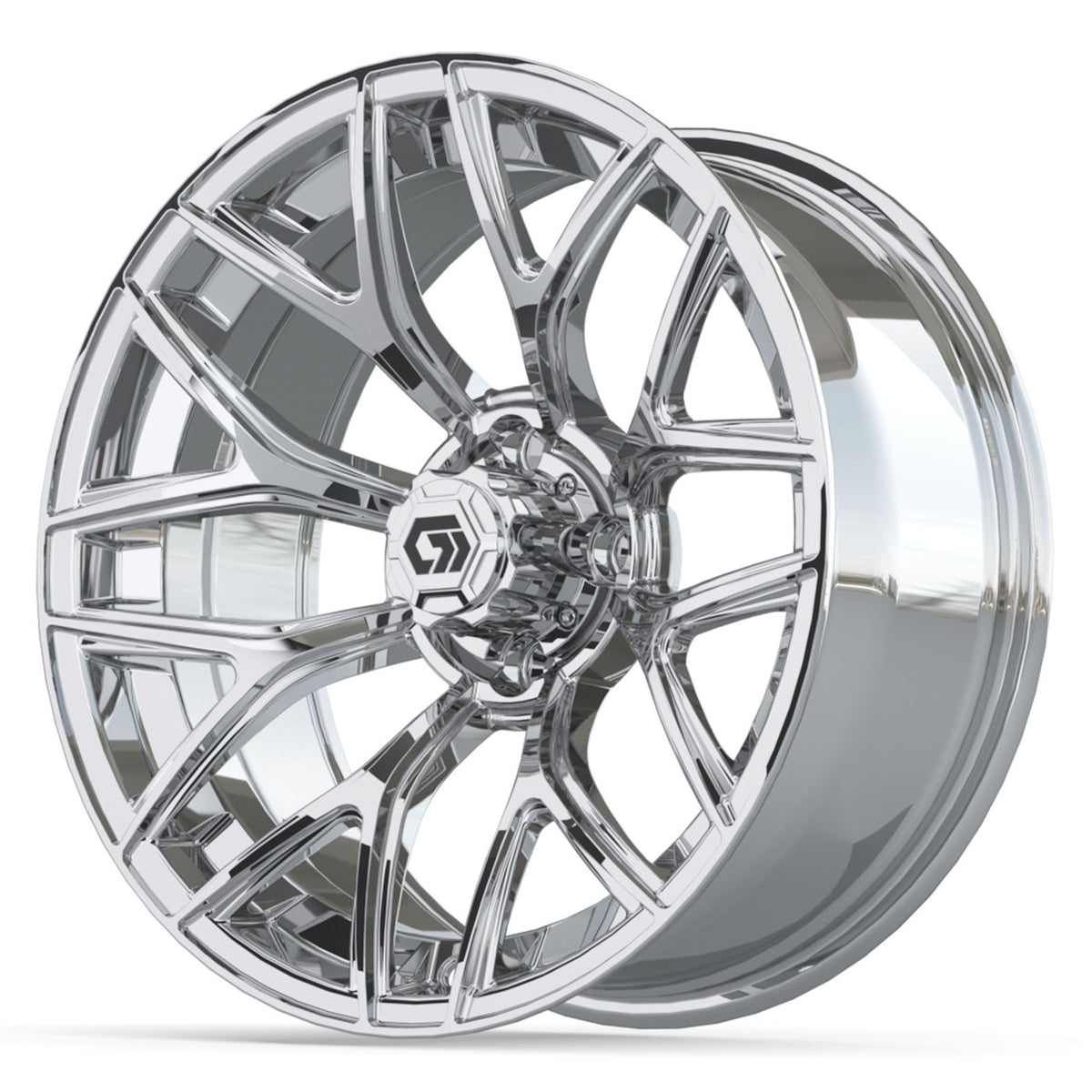 GTW Monaco Chrome 16" Golf Cart Wheel