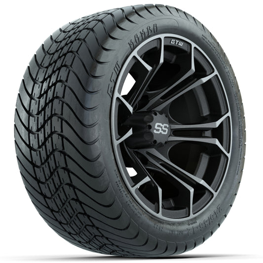 Set of (4) 12" GTW Spyder Wheels with 215/35-12 GTW Mamba Street Tires