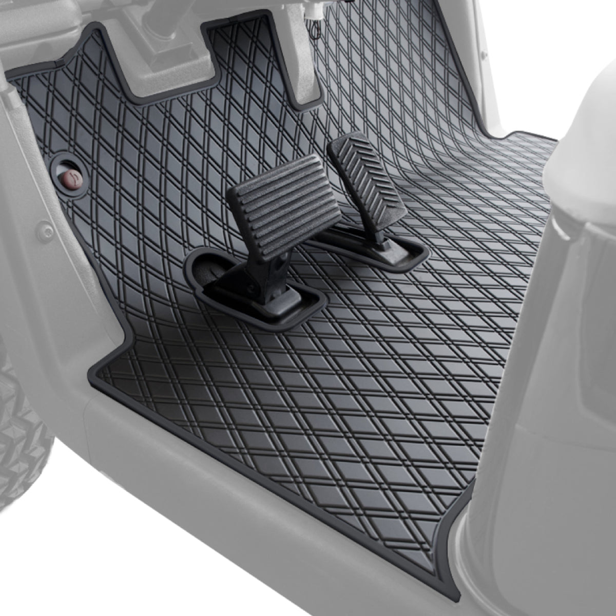 Xtreme Mats Full Coverage Golf Cart Floor Mat | EZGO RXV (2008-2022) / 2Five / Western – All Black