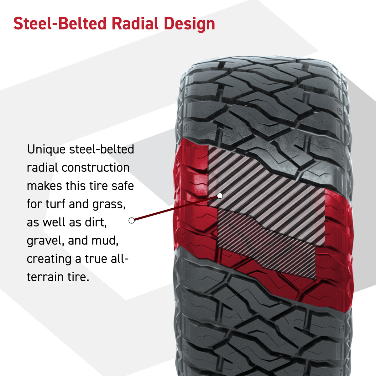 GTW Maverick Radial All Terrain Tire - 23x10R12 Hybrid Radial Tire