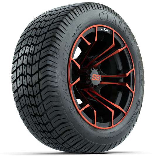 Set of (4) 12" GTW Spyder Wheels with 215/40-12 Excel Classic Street Tires