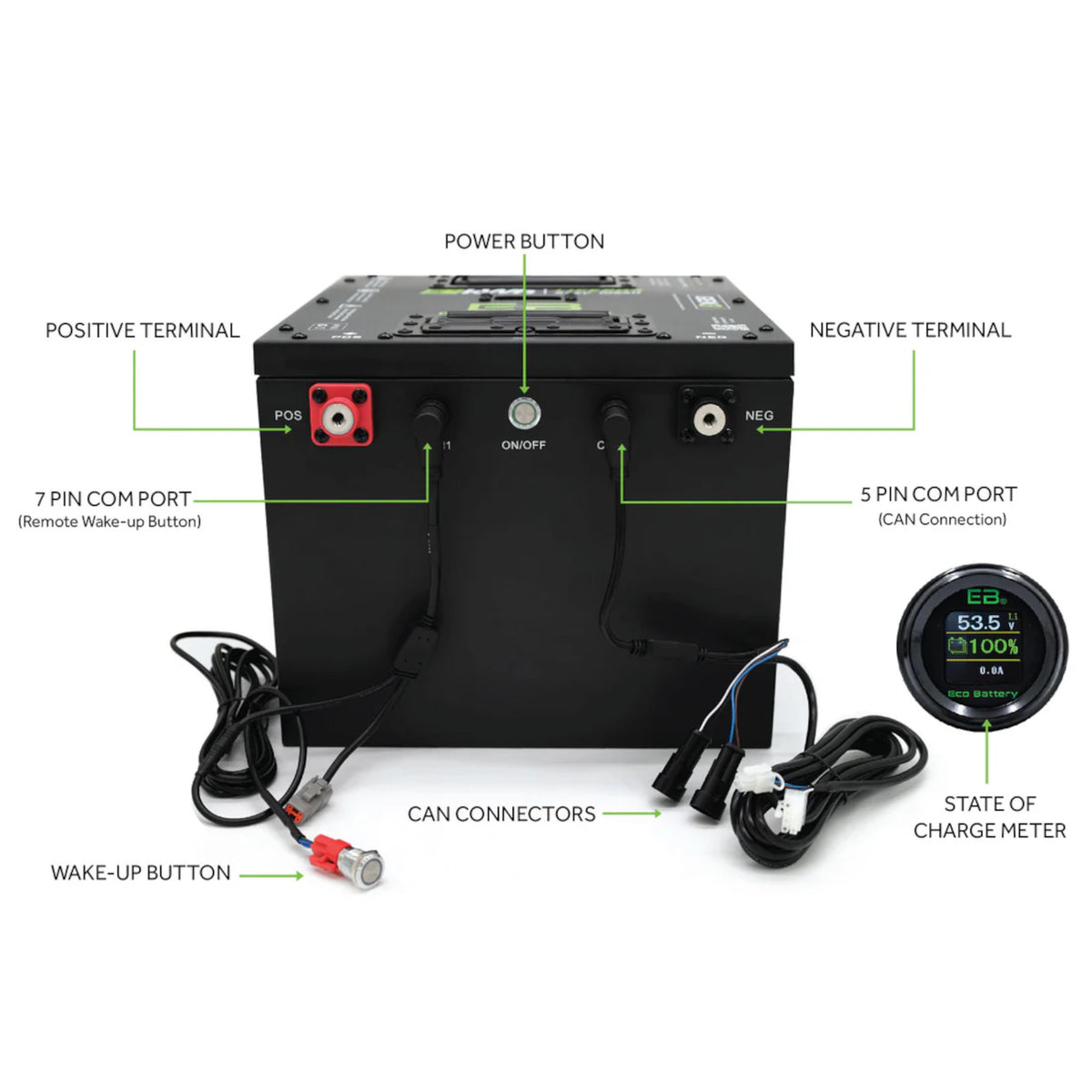 Eco Battery 70V 105Ah Lithium Golf Cart Battery Only - Gen3 (Battery Only, No Accessories)
