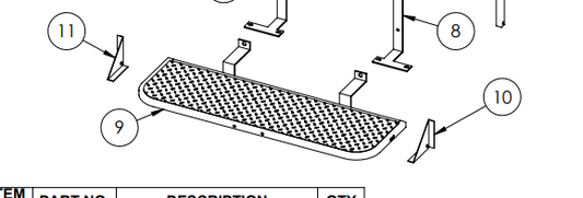 replacement foot plate brackets for Mach 3 rear seat foot plate