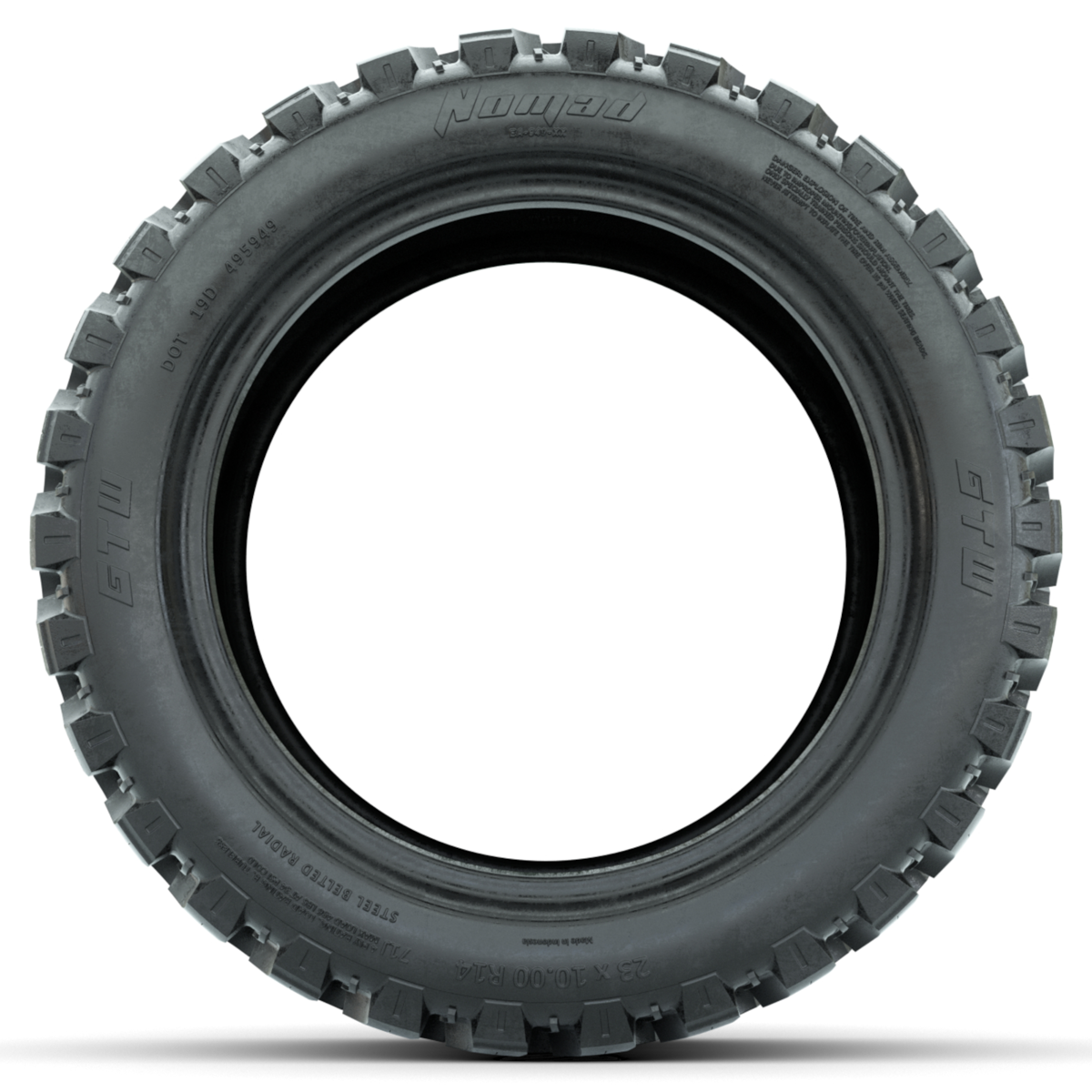 23x10-R14 GTW Nomad Steel Belted Radial A/T Golf Cart Tire – 4-Ply