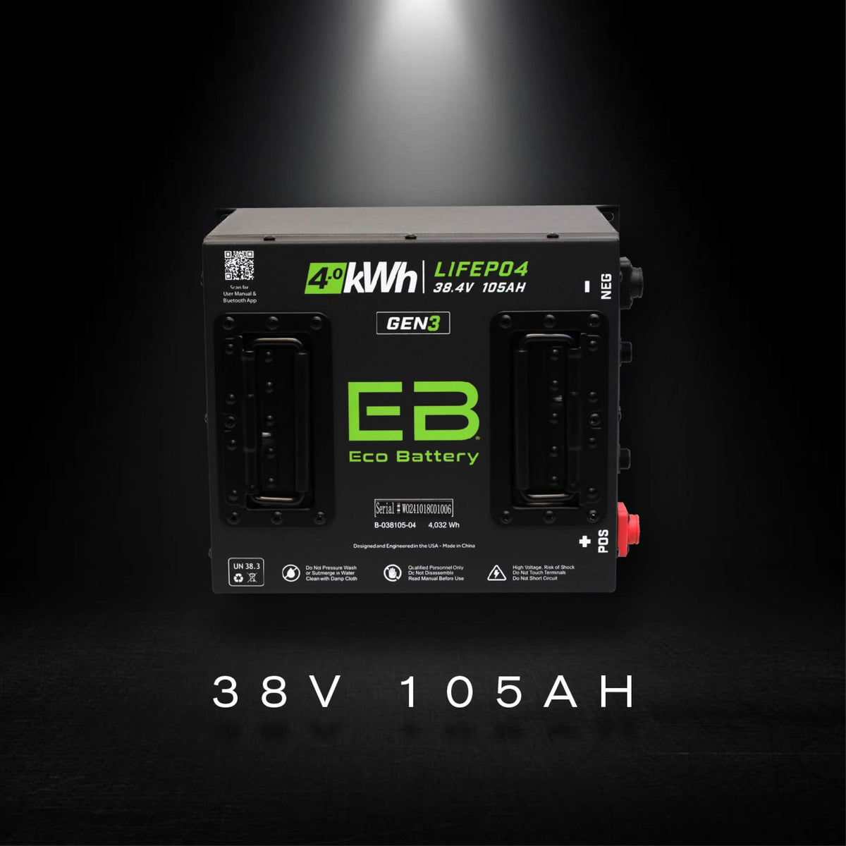Yamaha G1-G16 Lithium Battery – Eco Battery 38V 105Ah LiFePO4 Gen3 | Lifetime Warranty