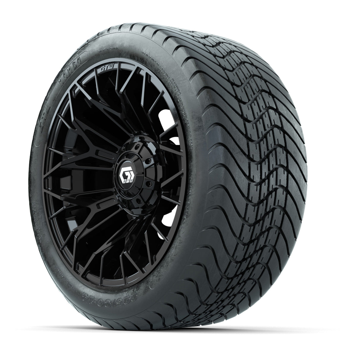 Set of (4) 14" GTW® Stellar Black Wheels with 225/30-14 Mamba Street Tire