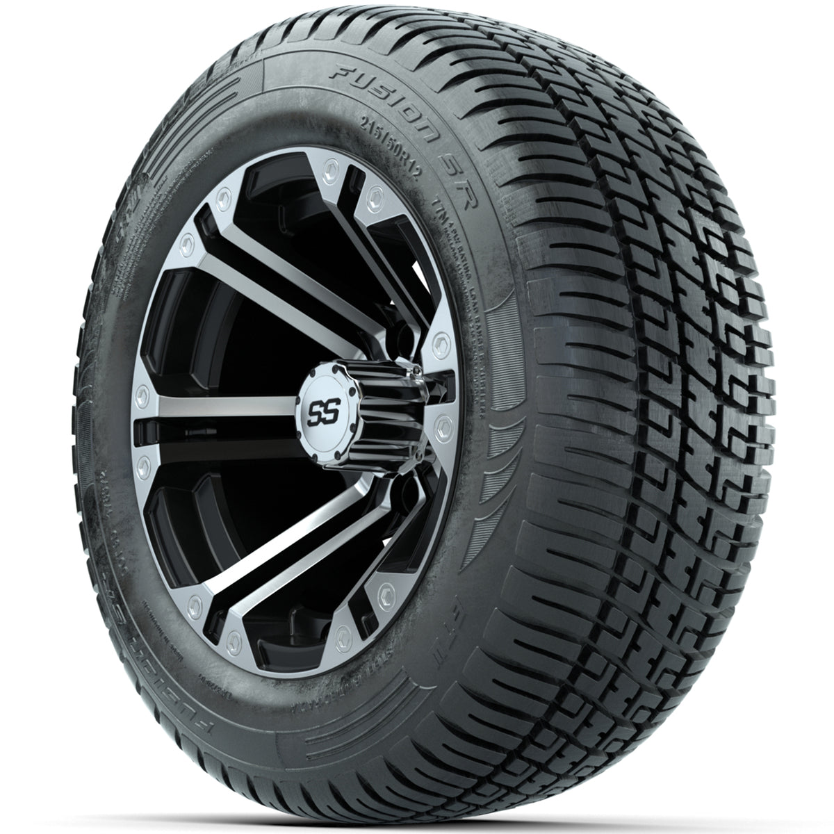 Set of (4) 12" GTW Specter Wheels with 215/50-R12 Fusion S/R Street Tires