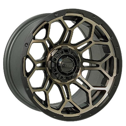 GTW Bravo 14x7 Bronze Gold/Black Golf Cart Wheel (Single)