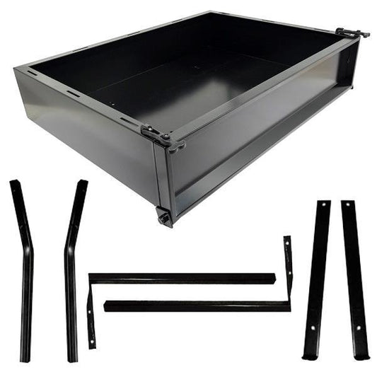 GTW® Black Steel Cargo Box Kit For EZGO RXV (Years 2008-Up)