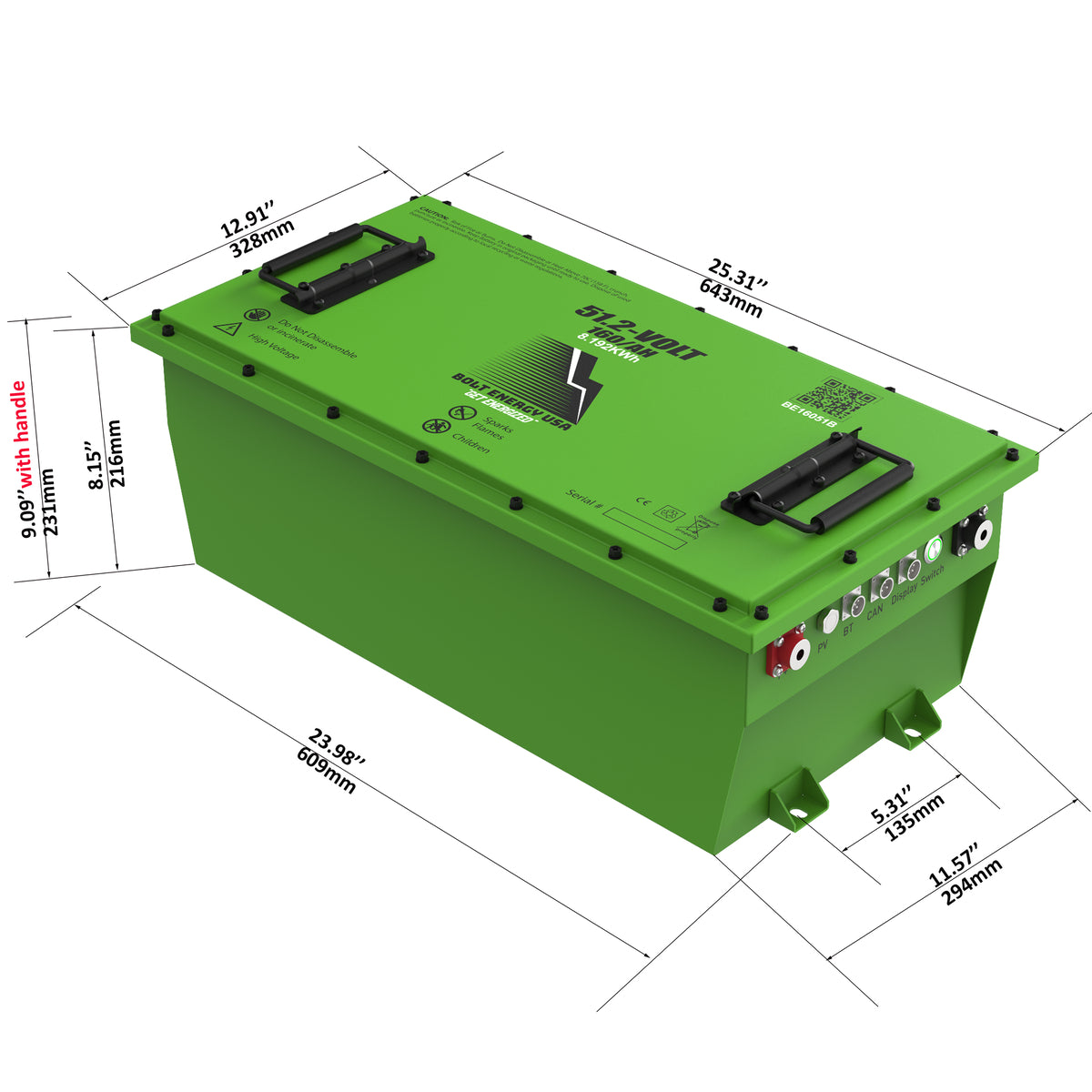 Bolt Energy MadJax X2, X4, X6, Ascent 51V 160AH Standard Battery Kit