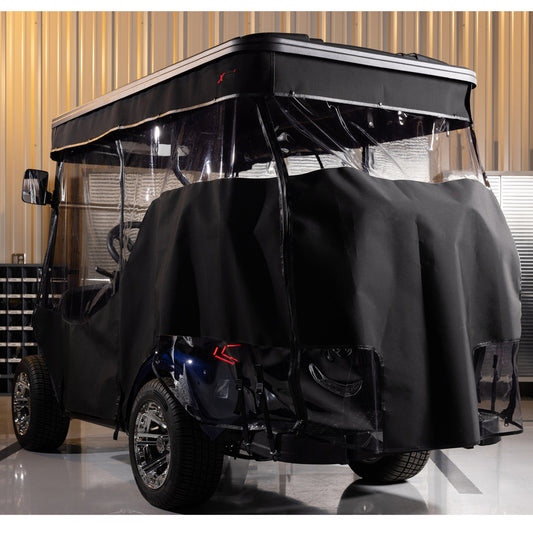 Track Style Black Enclosure – EZGO TXT/T48 2014+ (4 Passenger) w/ Versa Top