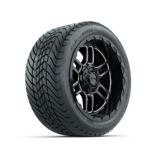Set of (4) 14" GTW® Helix Machined & Black Wheels with 225/30-14 Mamba Street Tire