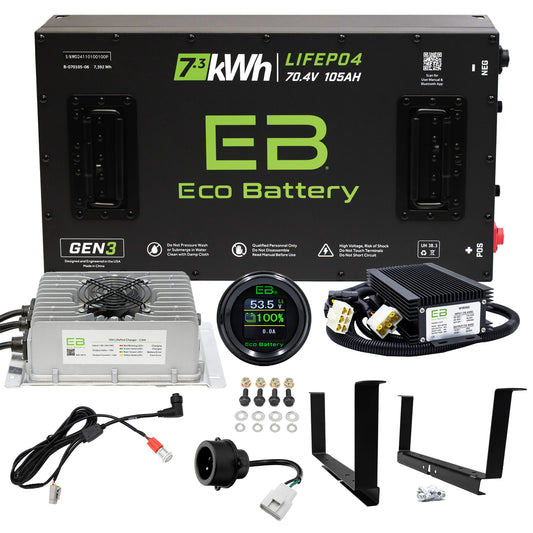 Eco Battery 70V 105Ah Lithium Golf Cart Battery Bundle - Yamaha G29/Drive & Drive2 2011+ Gen3