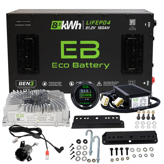 Club Car Precedent 09-Up/Onward/Tempo Eco Lithium 51.2V 160Ah GEN3 Battery Bundle 10 year warranty