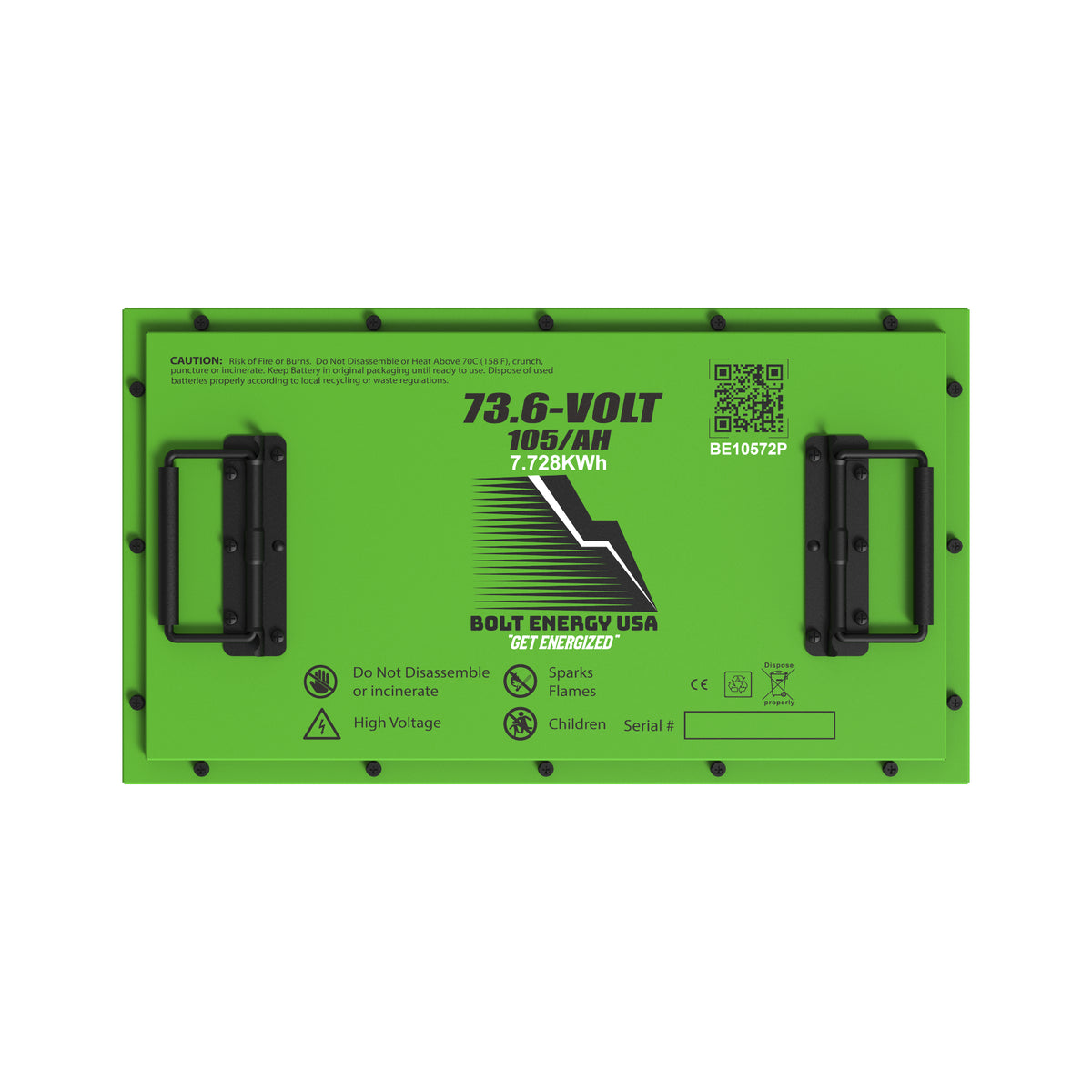 Bolt Energy 74V 105Ah Lithium Battery Pro Kit for Advanced EV Advent – 12-Year Warranty