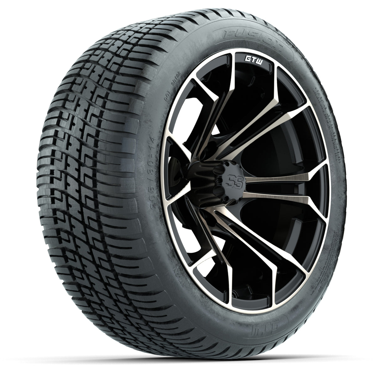 GTW Spyder Bronze/Matte Black 14" Wheels with 205/30-14 Fusion Street Tires Full Set