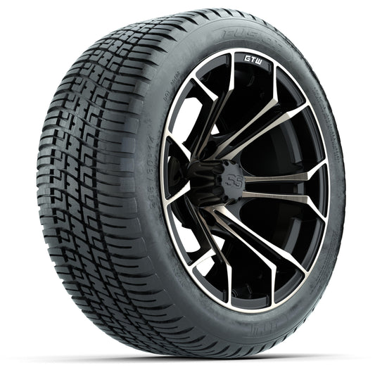 GTW Spyder Bronze/Matte Black 14" Wheels with 205/30-14 Fusion Street Tires Full Set