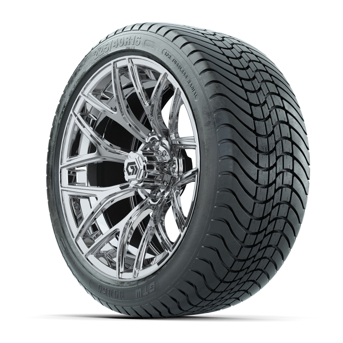 GTW® Monaco Chrome 16" Wheels with 225/40-R16 Mamba Street Tires - Full Set