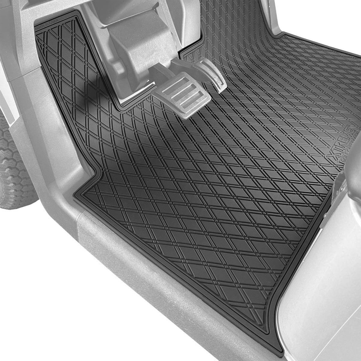 Xtreme Mats Full-Coverage Golf Cart Floor Mat | EZGO RXV & Valor 2024-Up – All Black