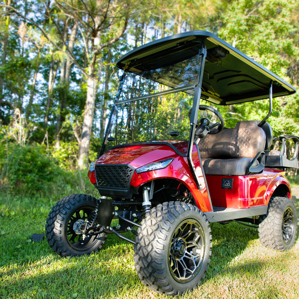 EZGO TXT MadJax Storm Body Kit Tinted Folding Windshield | 1/4" Acrylic | 1" Strut