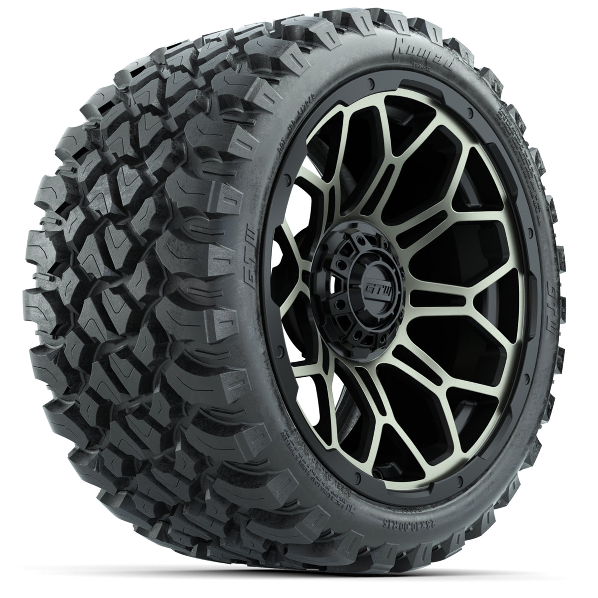 GTW Bravo Bronze 15" Wheels with 23x10-R15 Nomad All-Terrain Tires - Set of 4