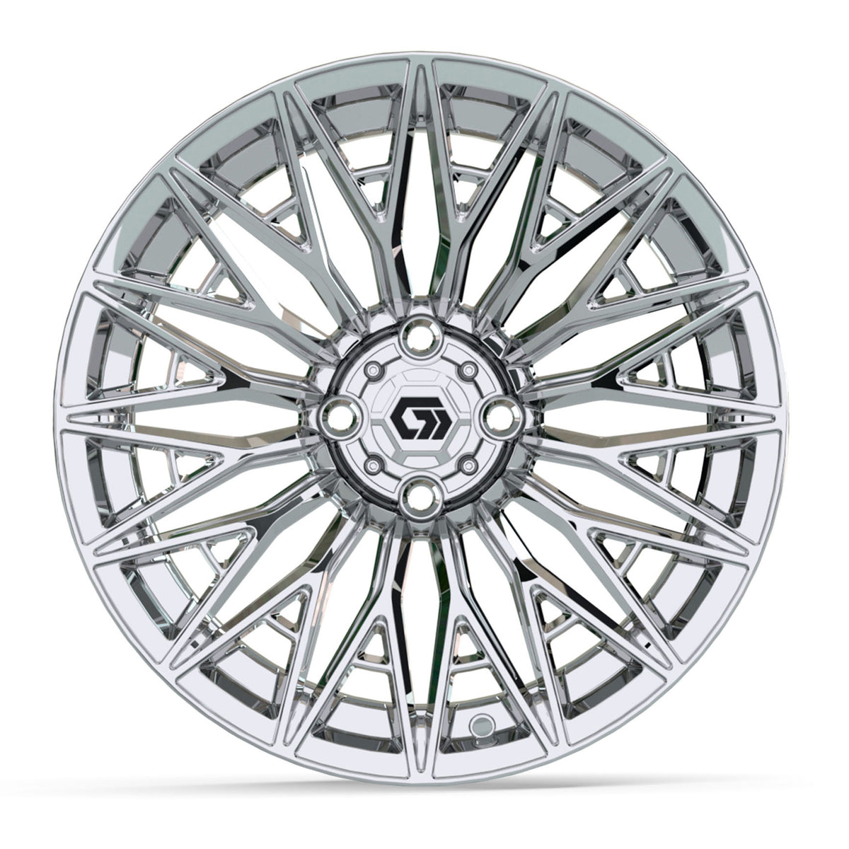 GTW® Blur Chrome 16" Golf Cart Wheel - Single